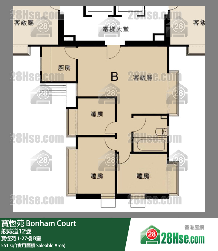 寶恆苑 寶恆苑7樓 B室 平面圖