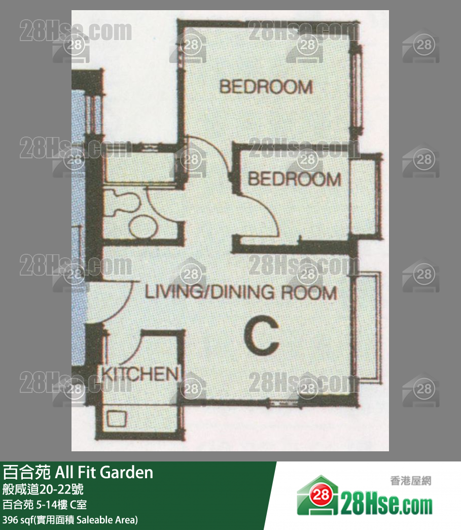 百合苑 百合苑 8楼 C室 平面图
