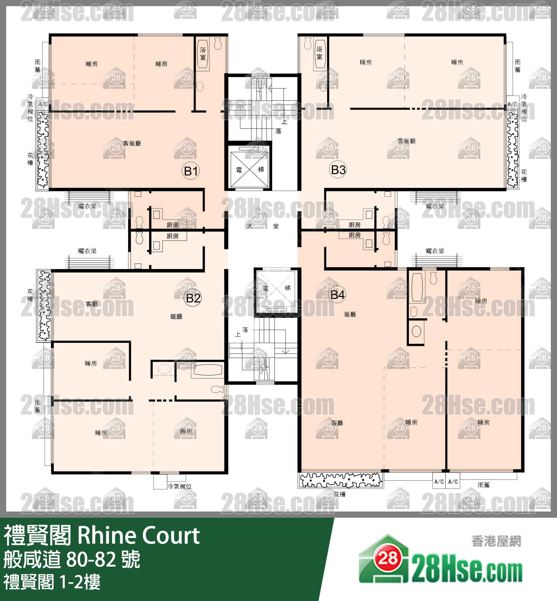 禮賢閣 1-2樓 平面圖
