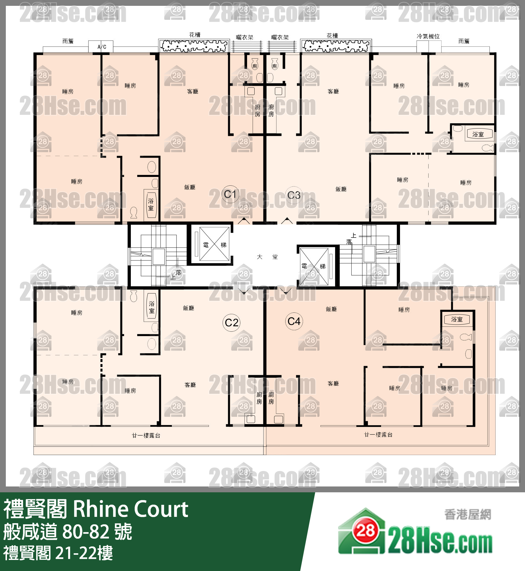 禮賢閣 21-22樓 平面圖