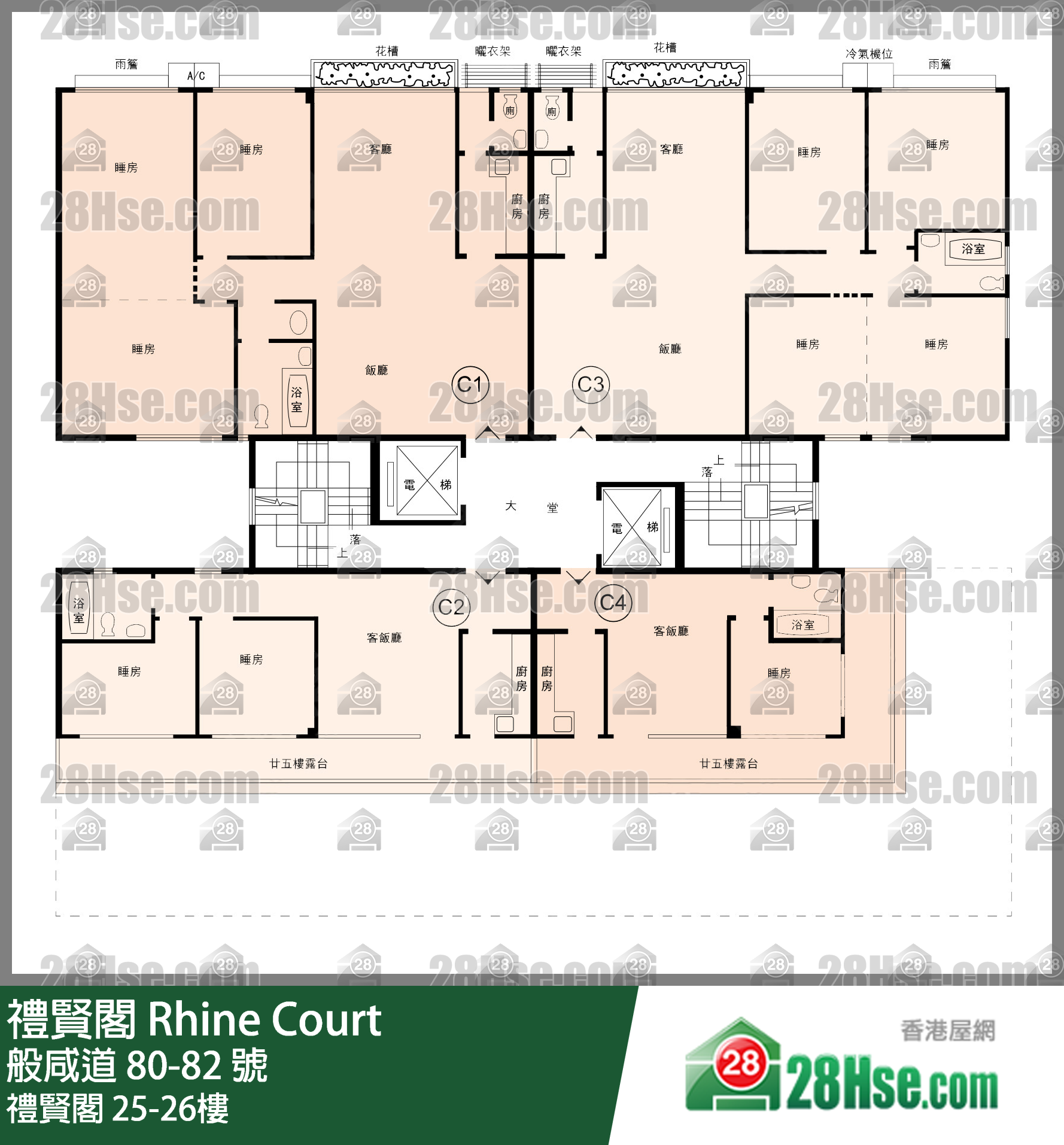 禮賢閣 25-26樓 平面圖