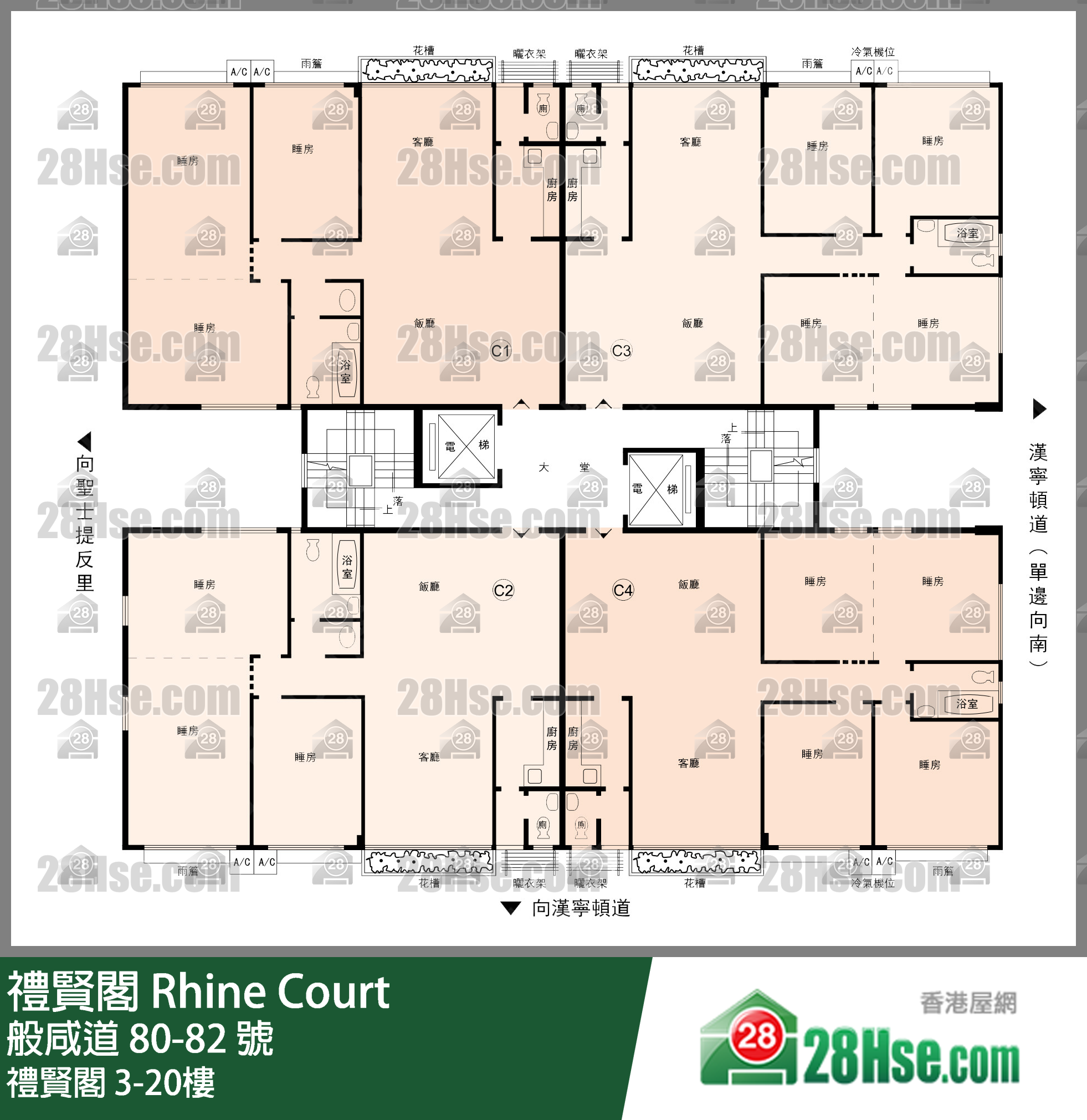 礼贤阁 楼层平面图(由 28Hse 提供)