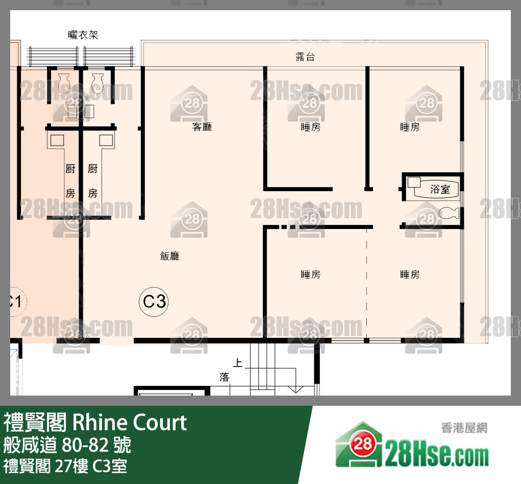 礼贤阁 礼贤阁27楼 C3室 平面图