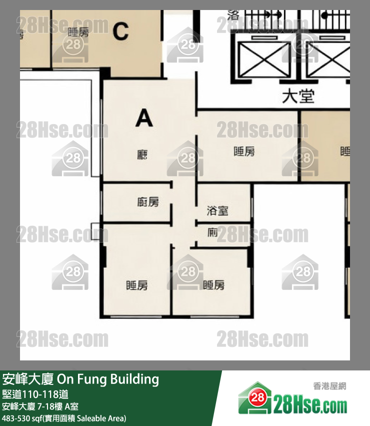安峰大廈 安峰大廈15樓 A室 平面圖