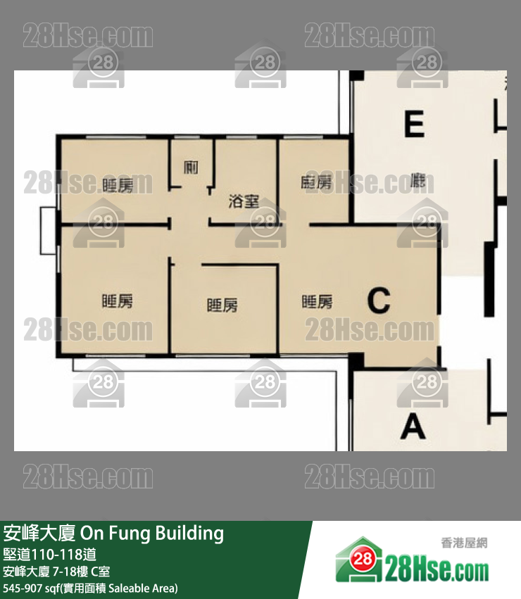 安峰大廈 安峰大廈14樓 C室 平面圖