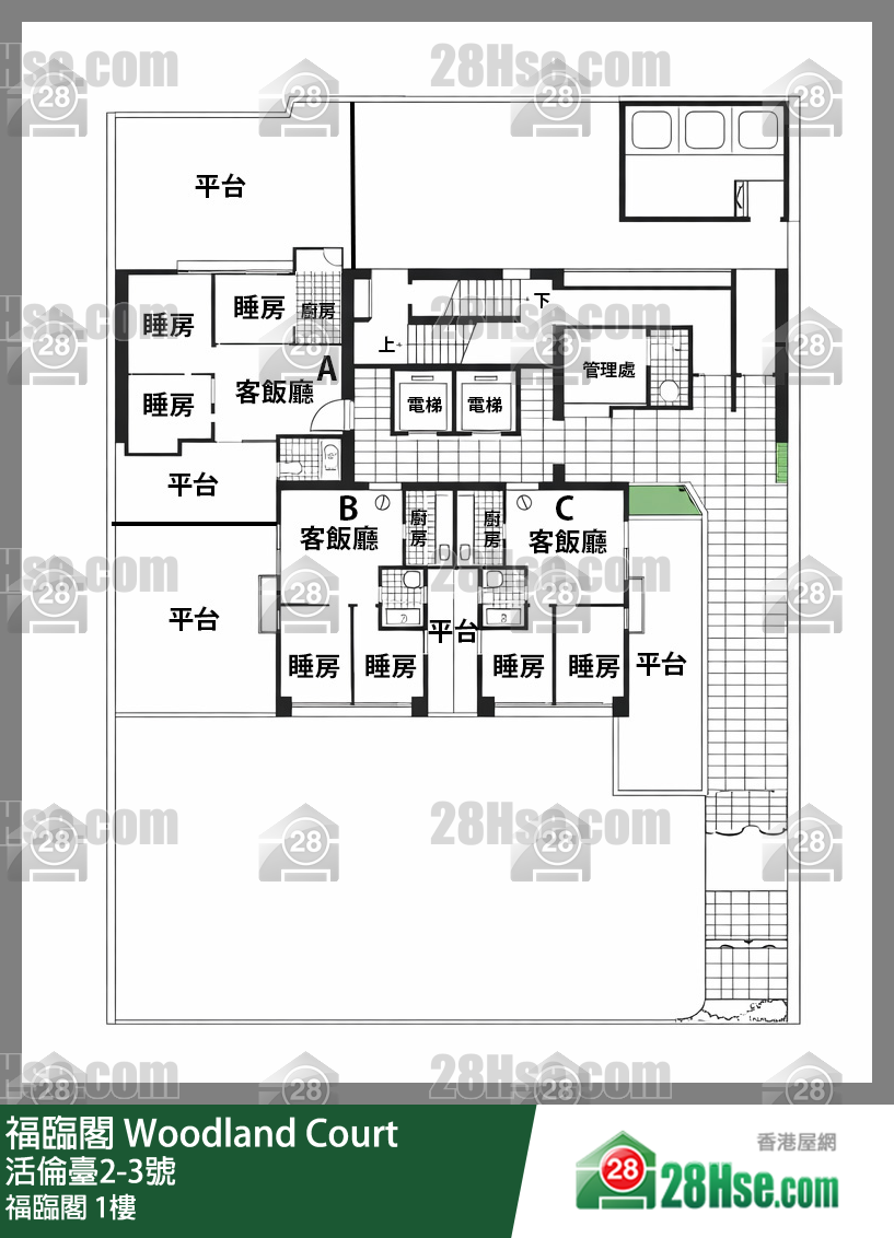 福臨閣 1樓 平面圖
