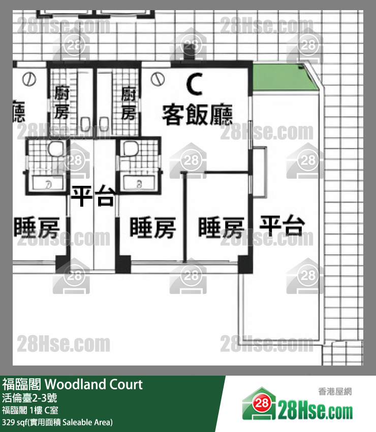 福臨閣 福臨閣1樓 C室 平面圖