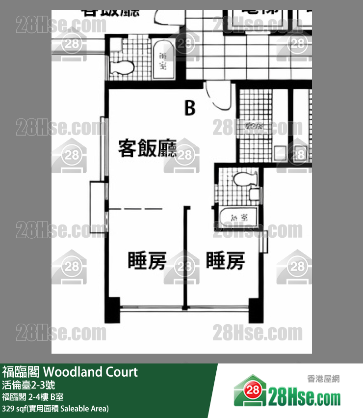 福臨閣 福臨閣 4樓 B室 平面圖