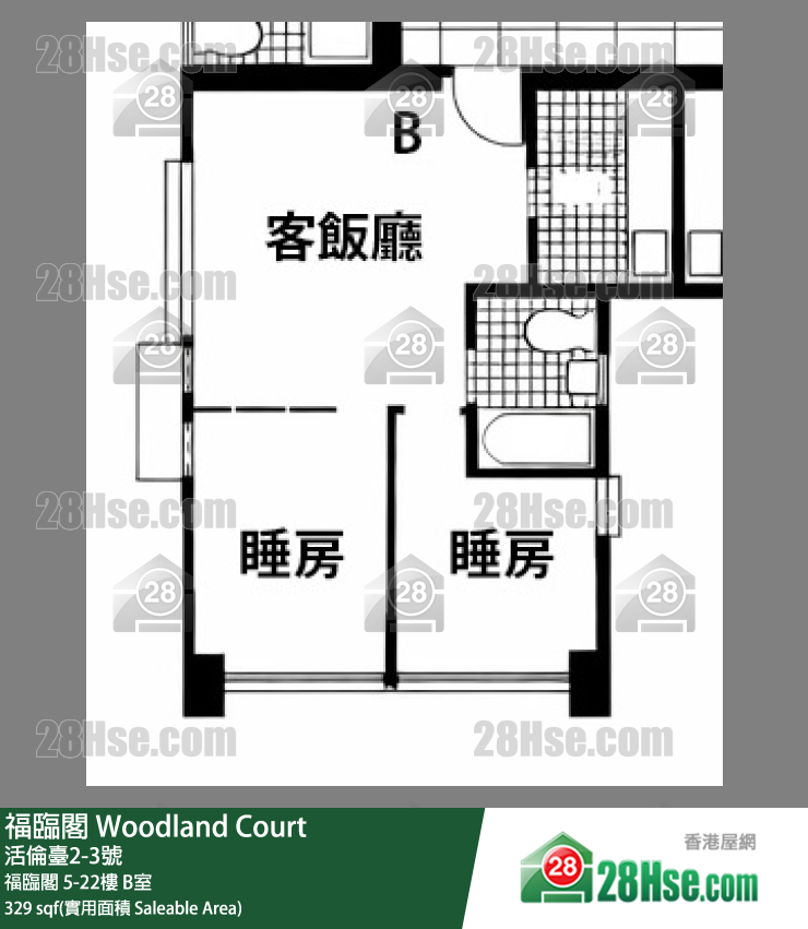 福臨閣 福臨閣 5樓 B室 平面圖