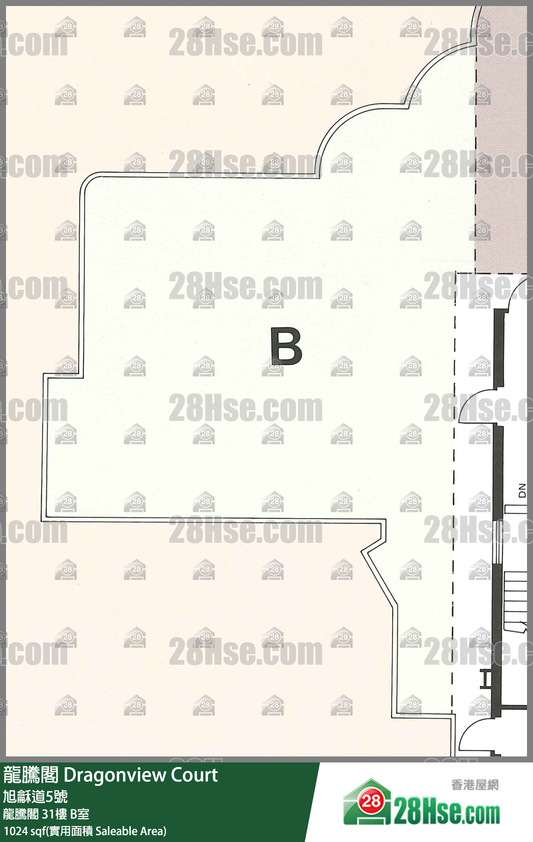 龙腾阁 龙腾阁31楼 B室 平面图