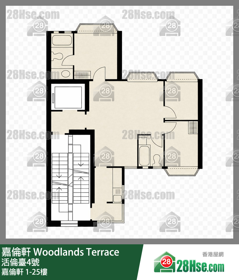 嘉倫軒 1-25樓 平面圖
