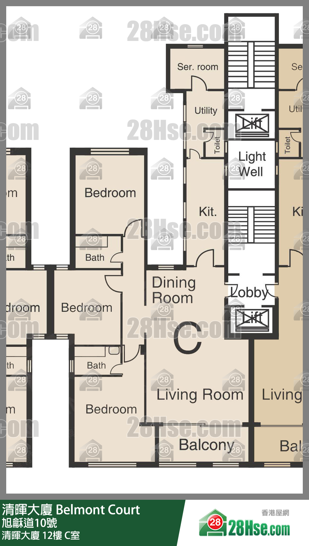 清暉大廈 清暉大廈12樓 C室 平面圖