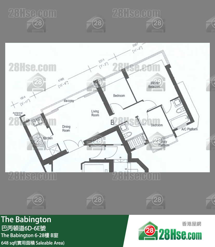 The Babington The Babington10樓 B室 平面圖