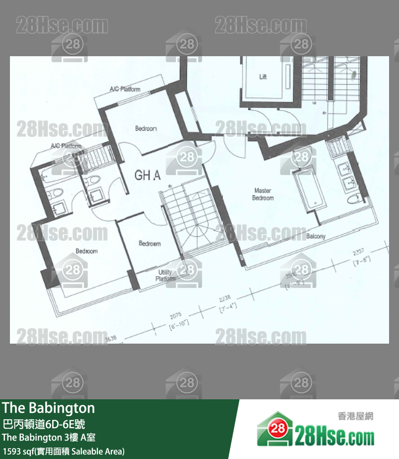 The Babington The Babington3樓 A室 平面圖