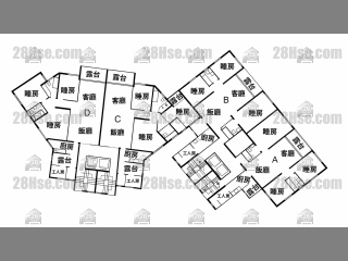 C 座 1-16樓 平面圖