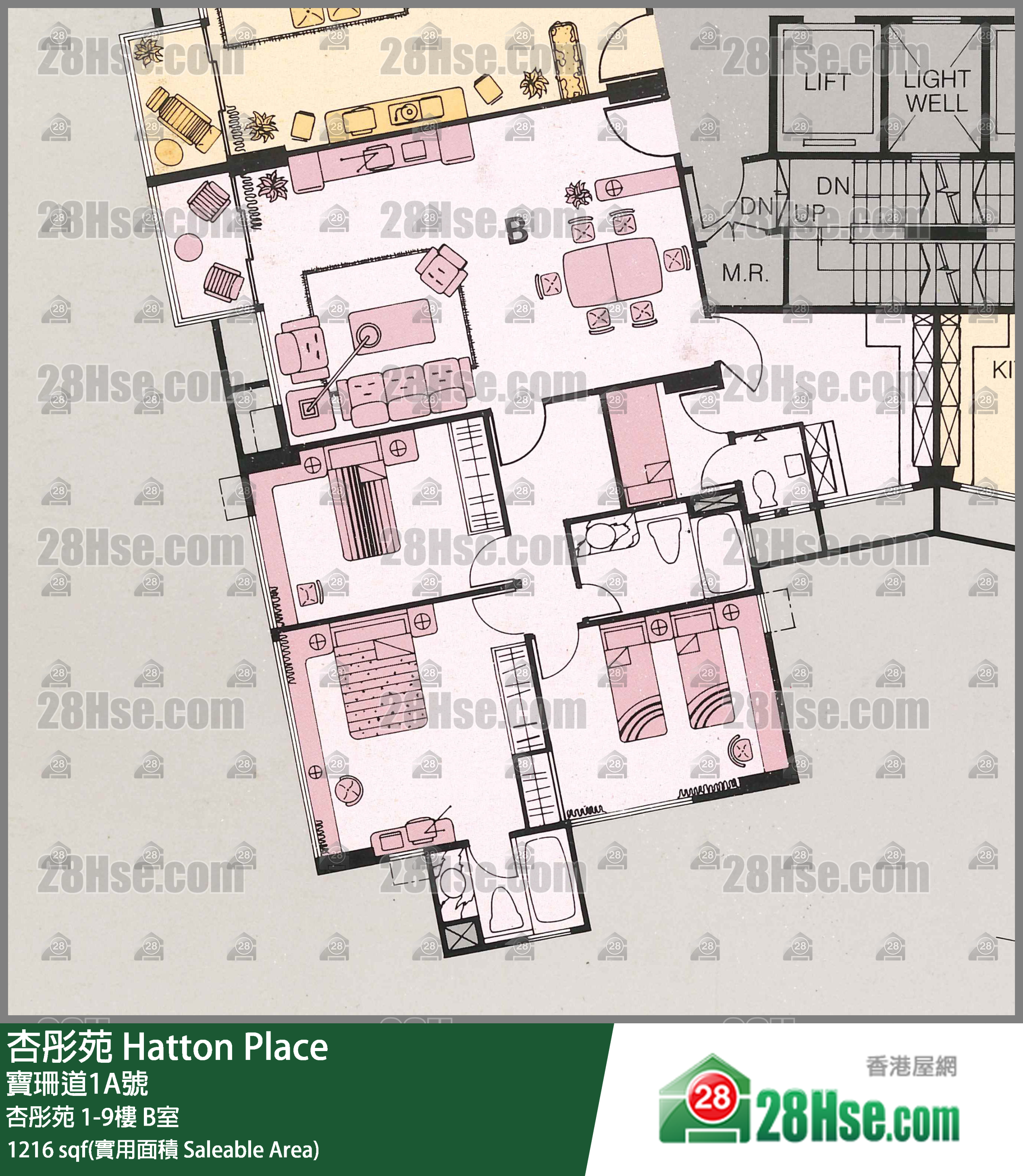 杏彤苑 杏彤苑 4樓 B室 平面圖