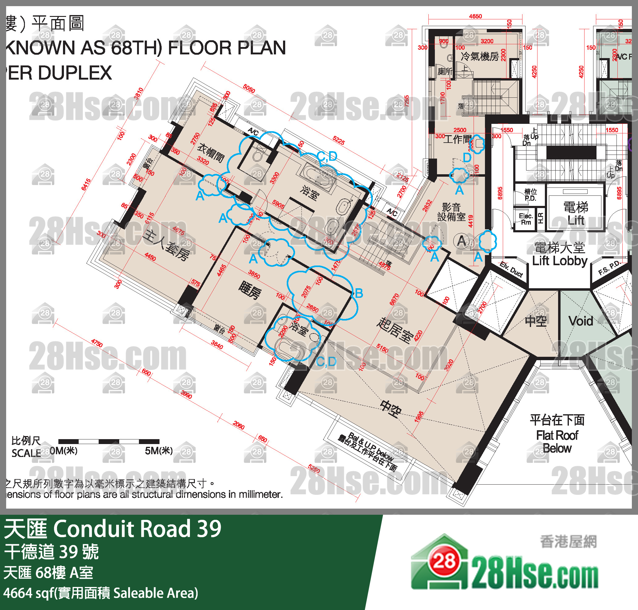 天汇 天汇 68楼 A室 平面图