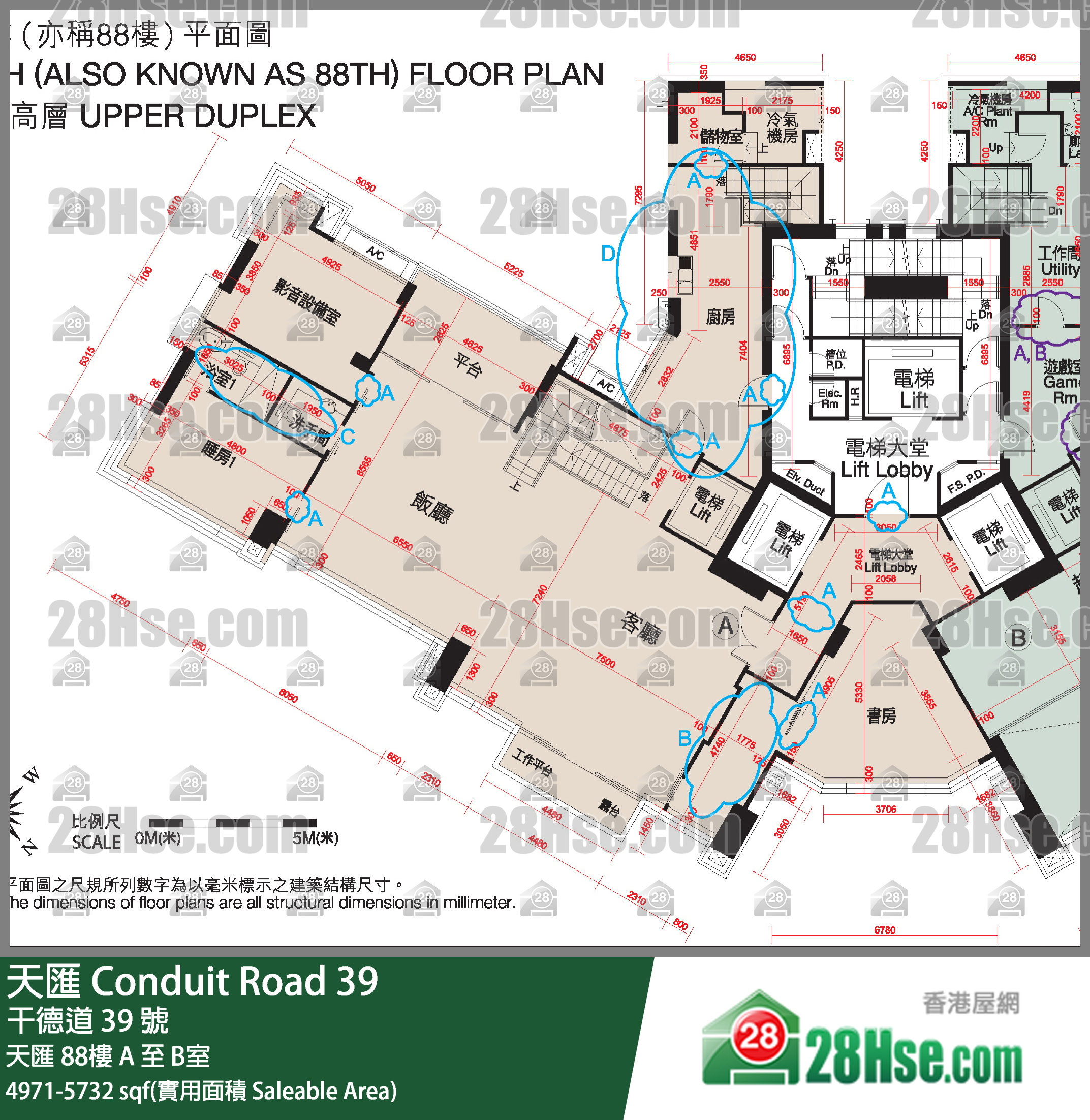 天汇 天汇88楼 A室 平面图