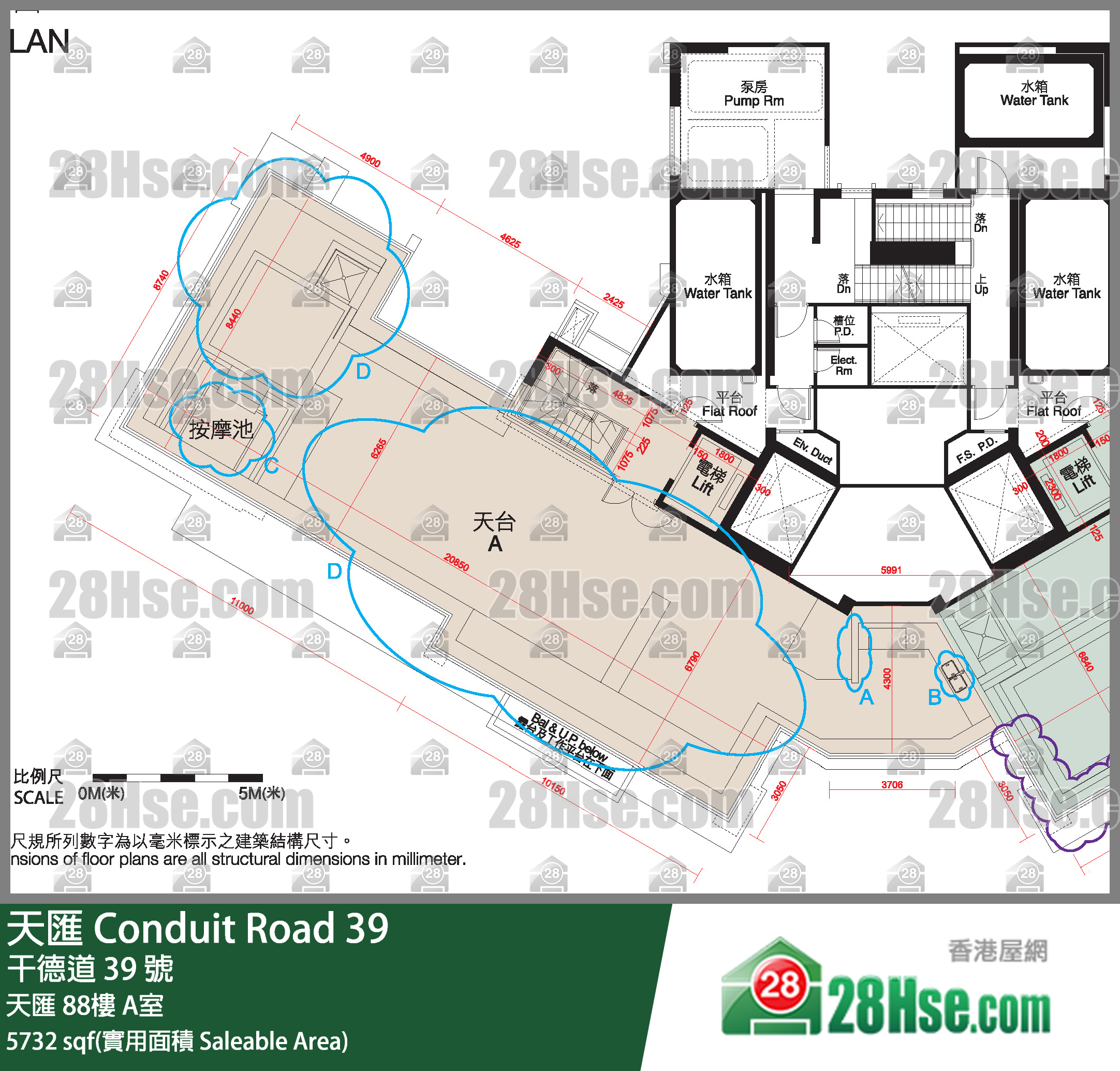 天汇 天汇88楼 A室 平面图
