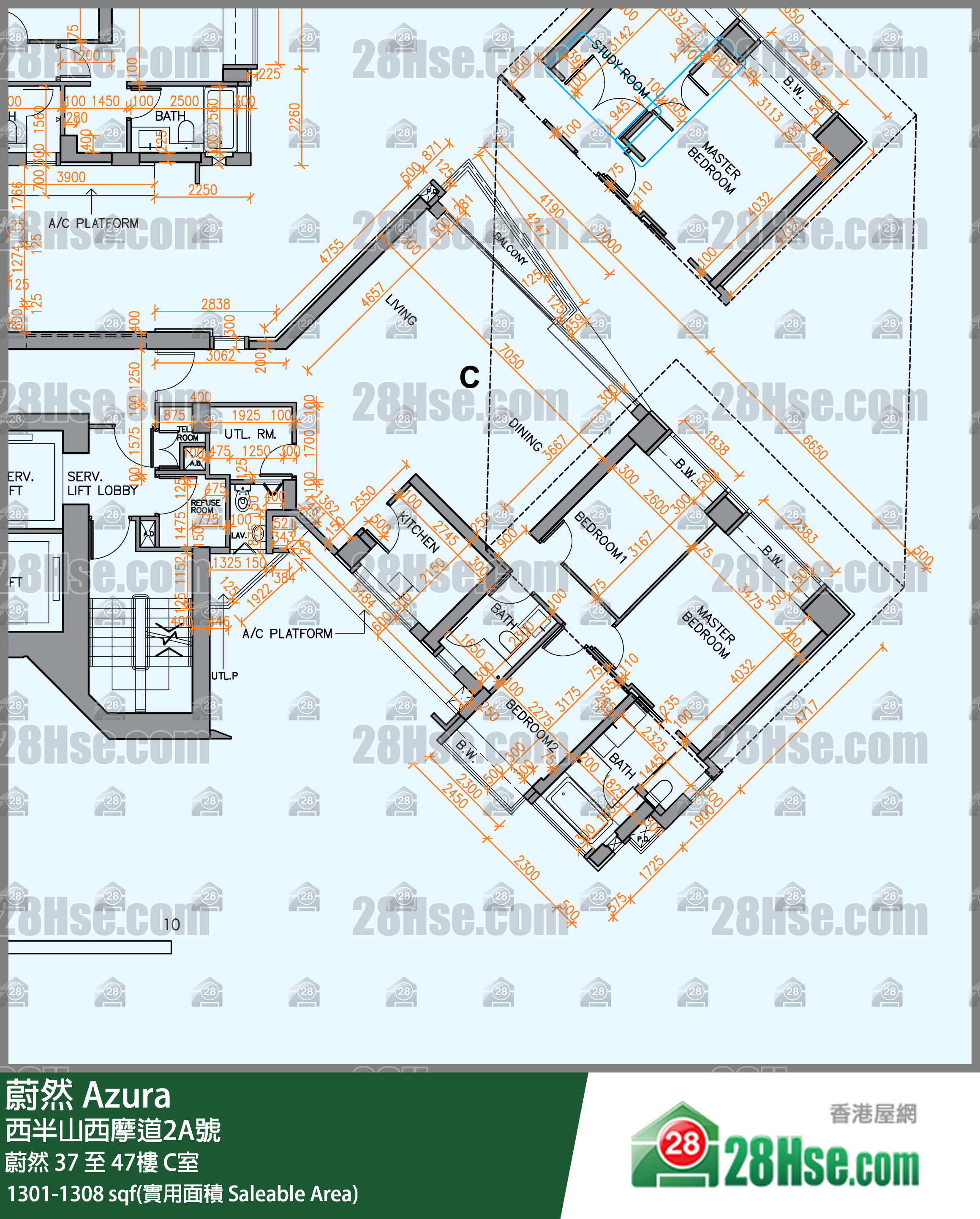 蔚然 蔚然43樓 C室 平面圖