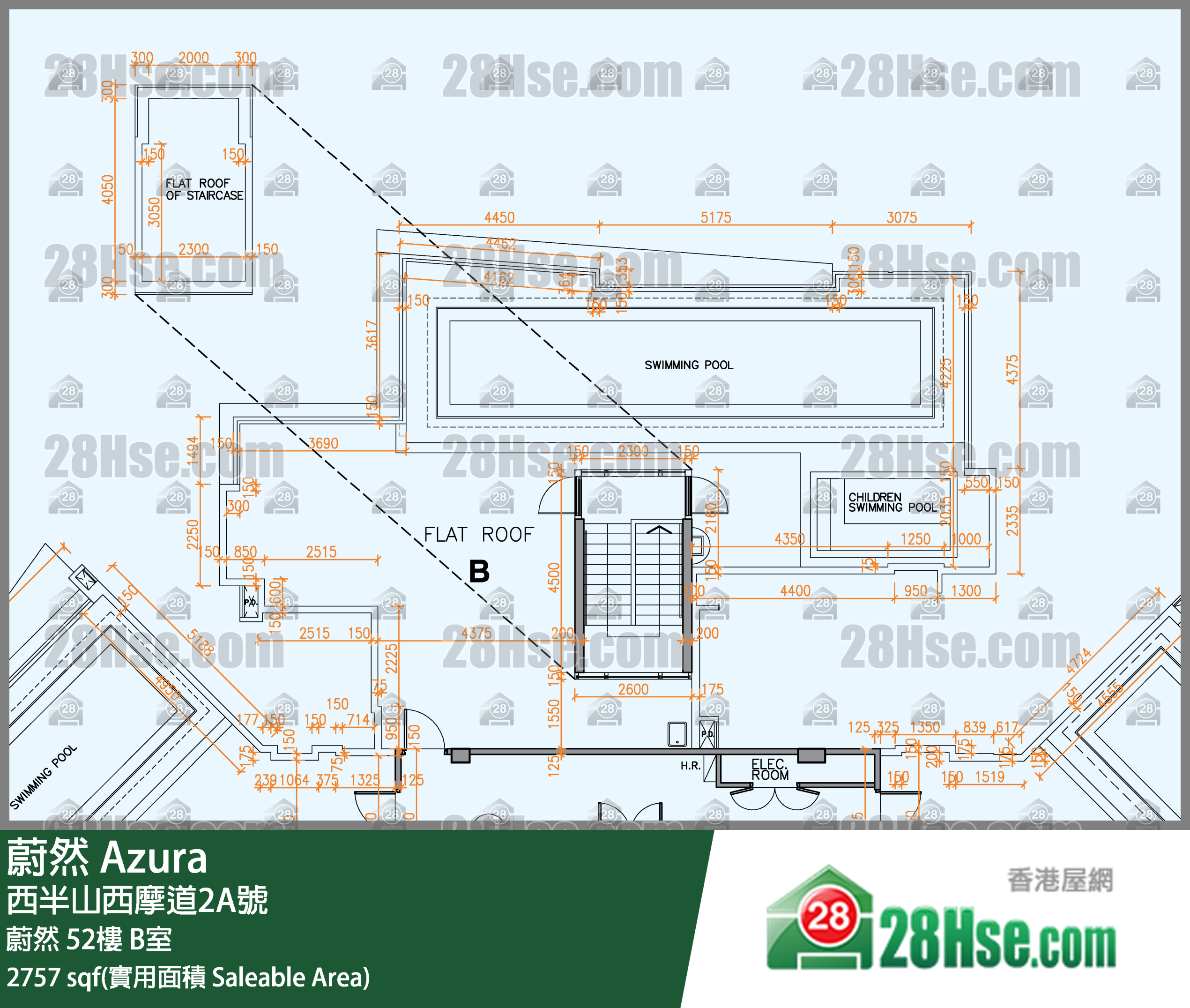 蔚然 蔚然52樓 B室 平面圖