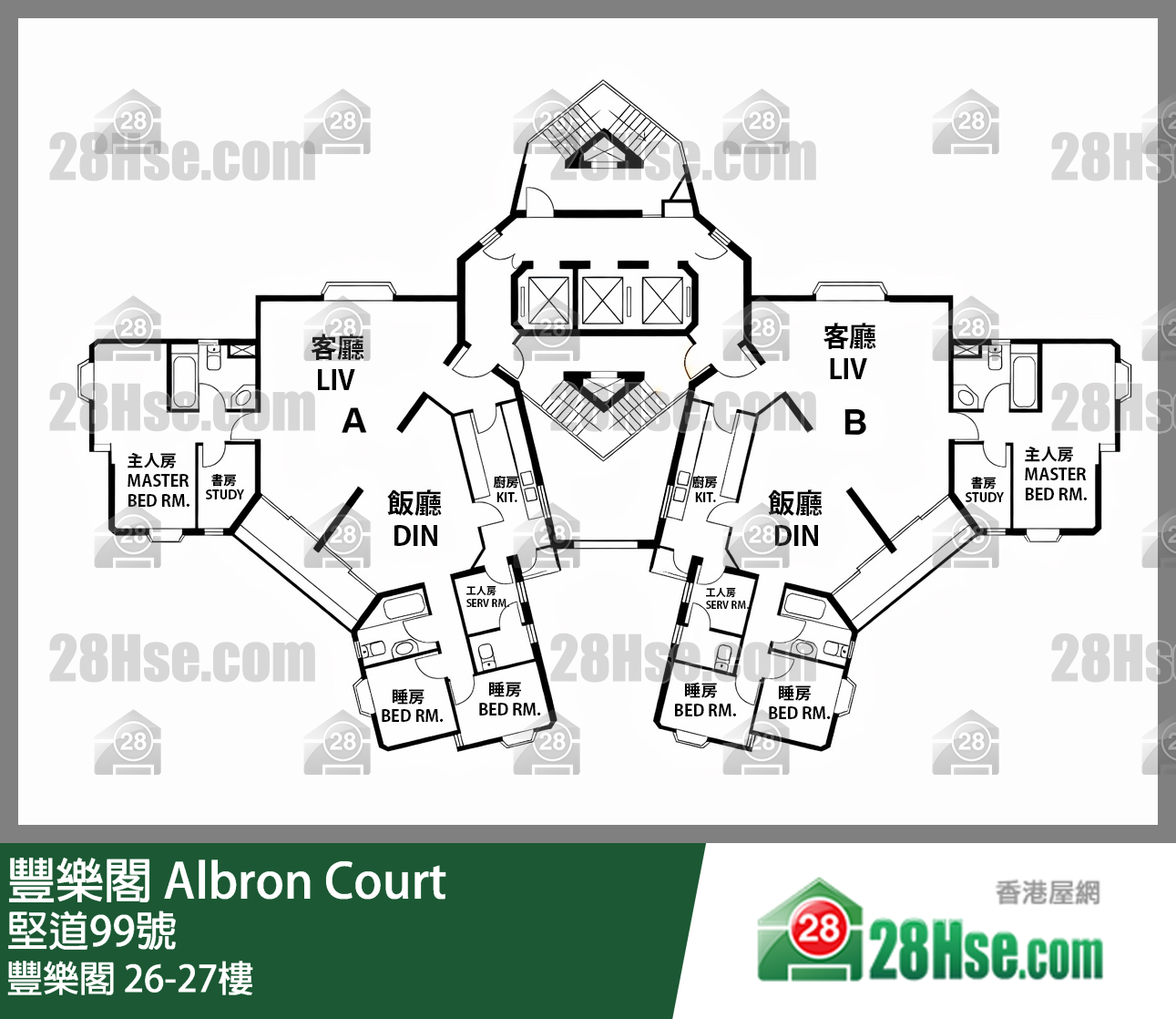 丰乐阁 楼层平面图(由 28Hse 提供)
