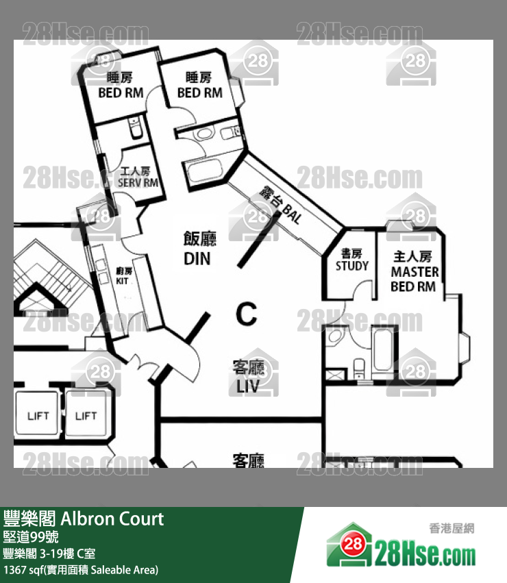 丰乐阁 丰乐阁19楼 C室 平面图