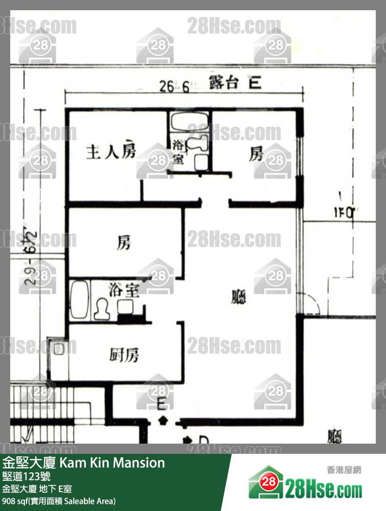 金堅大廈 金堅大廈地下 E室 平面圖