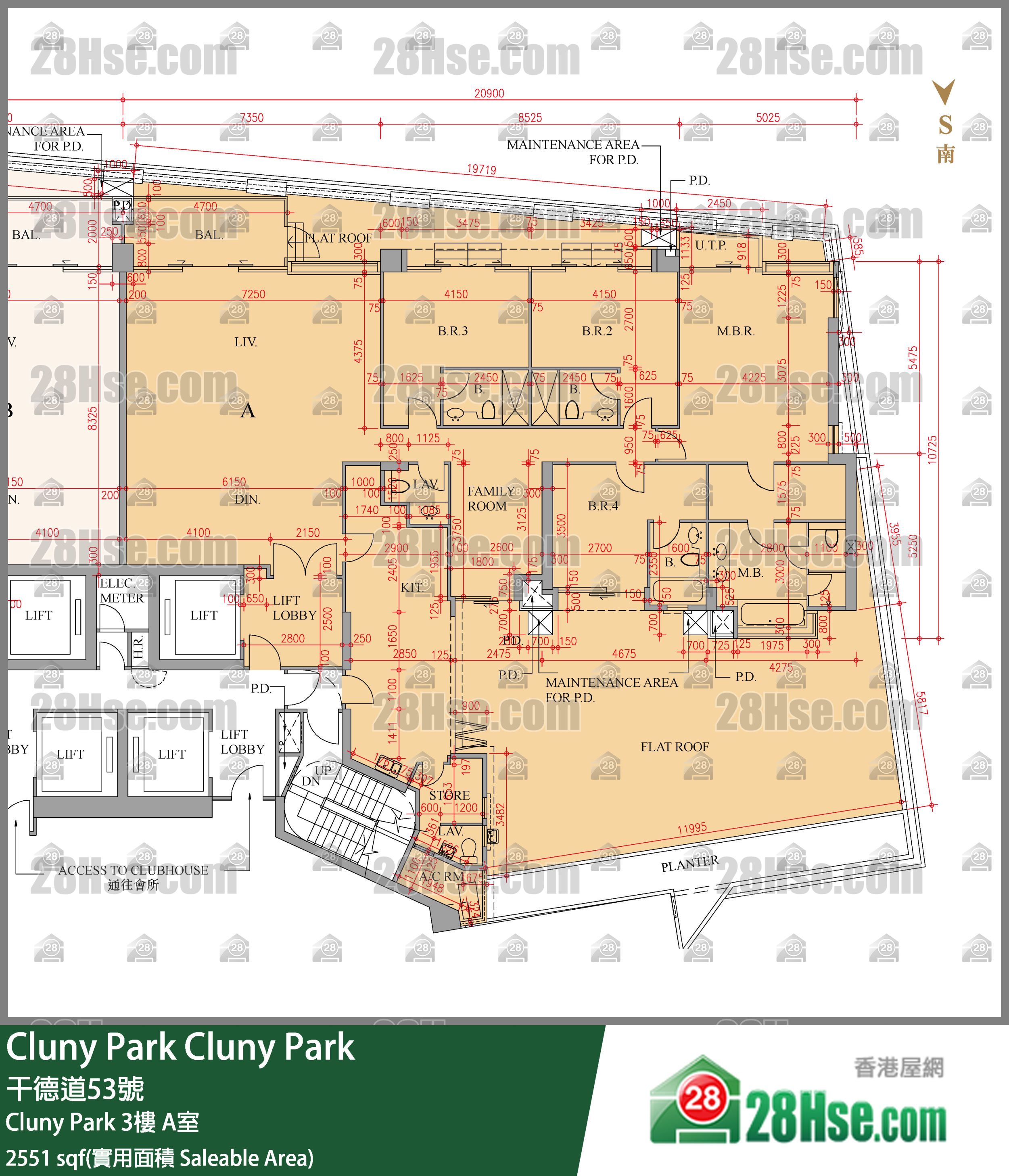 Cluny Park Cluny Park3樓 A室 平面圖