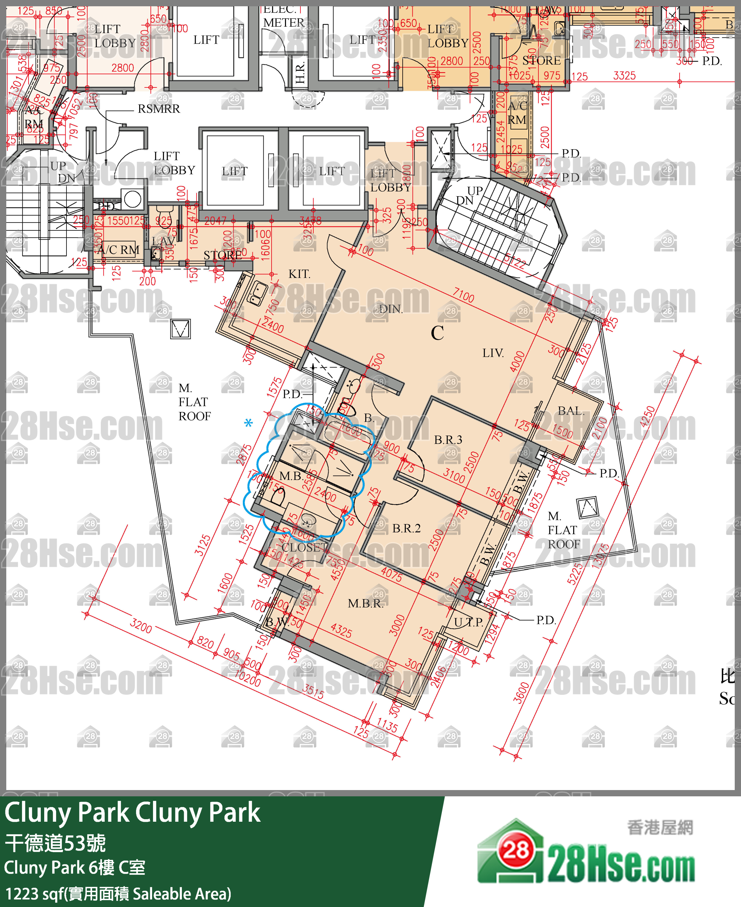 Cluny Park Cluny Park 6樓 C室 平面圖