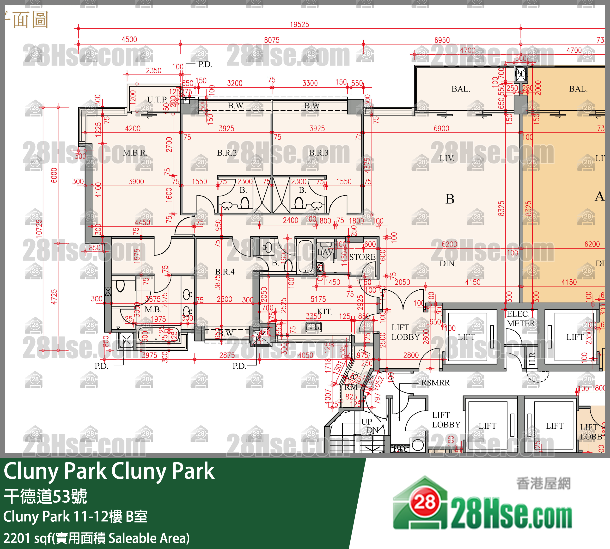 Cluny Park Cluny Park 12樓 B室 平面圖