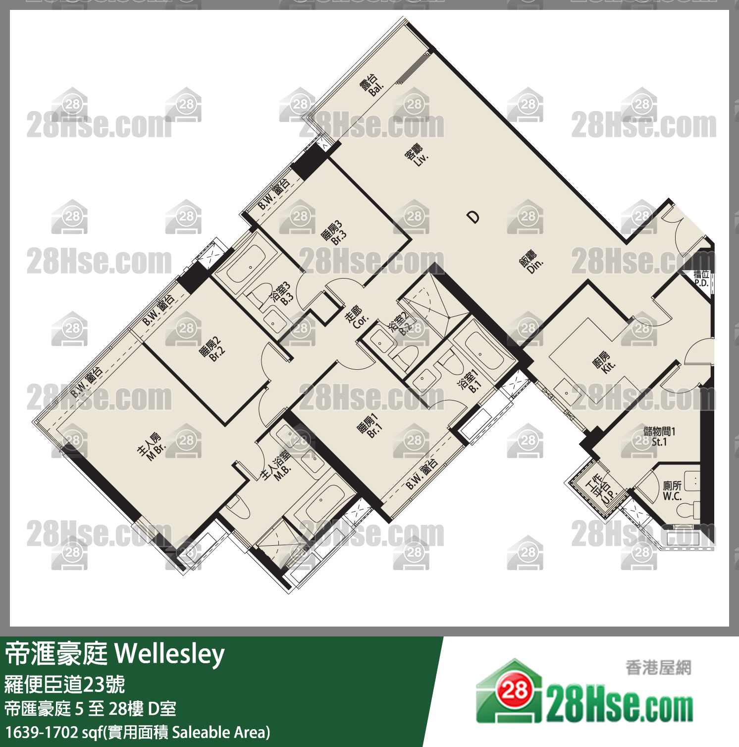 帝滙豪庭 帝匯豪庭22樓 D室 平面圖