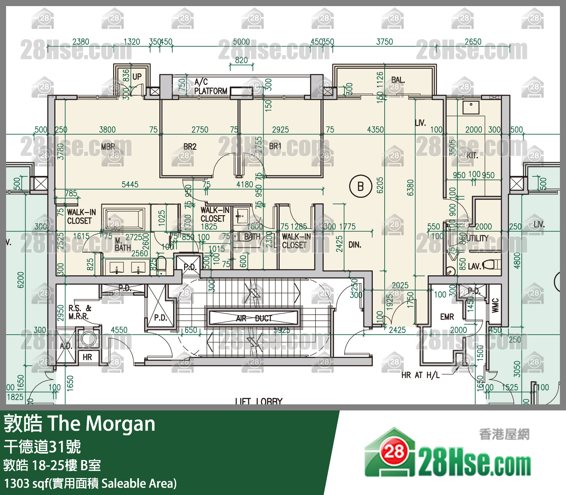 敦皓 单位平面图(由 28Hse 提供)