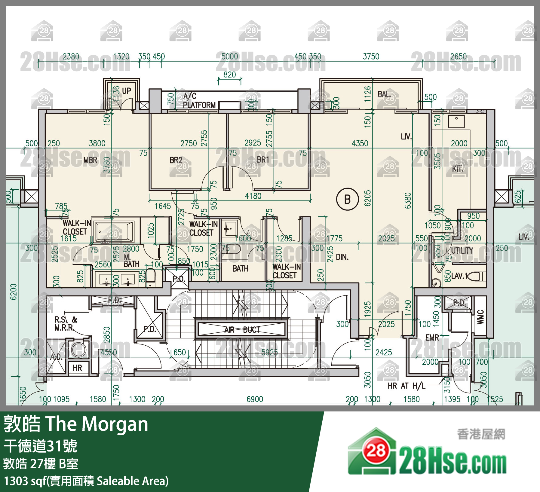 敦皓 敦皓27樓 B室 平面圖