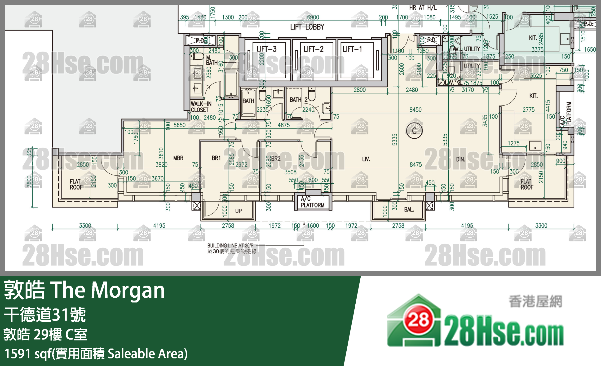 敦皓 单位平面图(由 28Hse 提供)