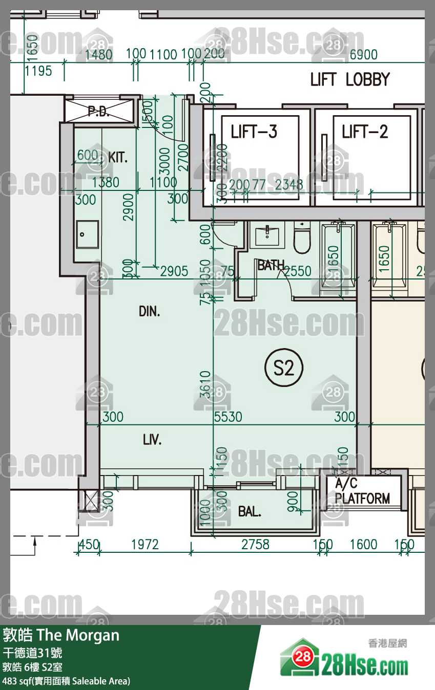 敦皓 敦皓6樓 S2室 平面圖