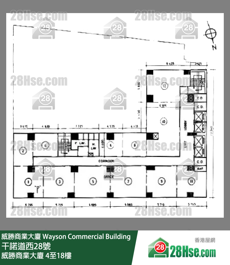 Wayson Commercial Building 4-18/f FloorPlan