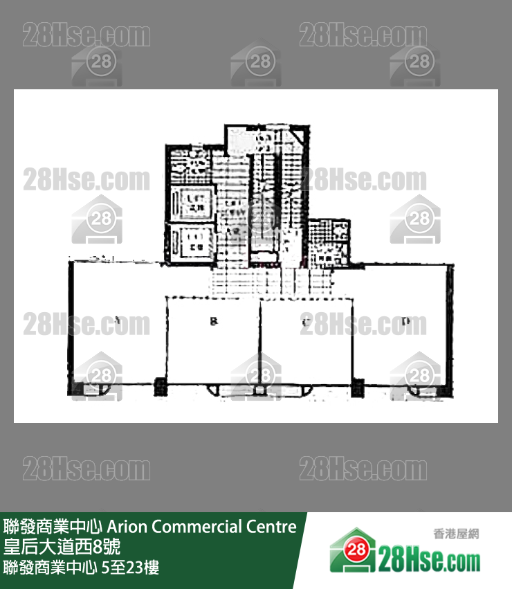 聯發商業中心 5-23樓 平面圖