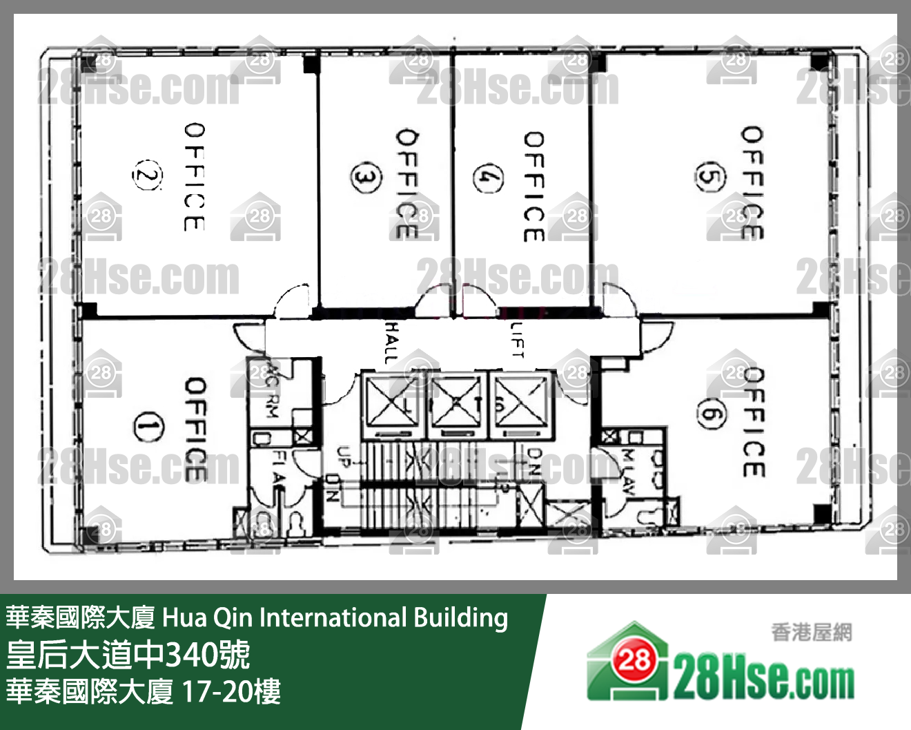 华秦国际大厦 17-20楼 平面图