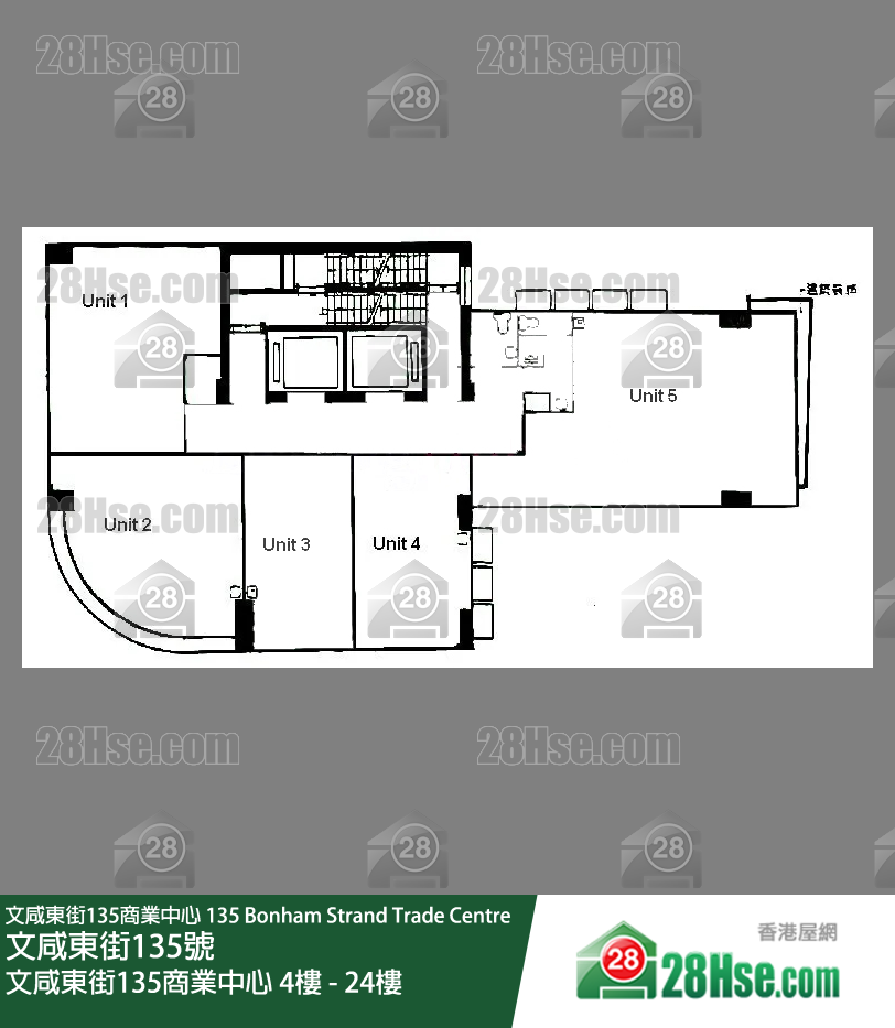 文咸东街135商业中心 4楼 - 24楼 平面图