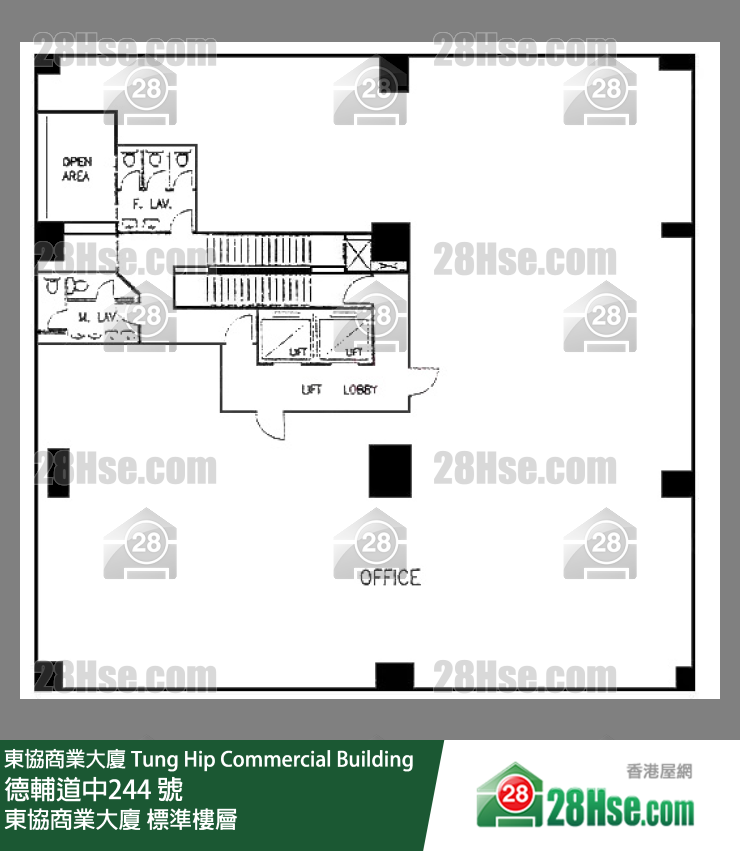 东协商业大厦 标准楼层 平面图