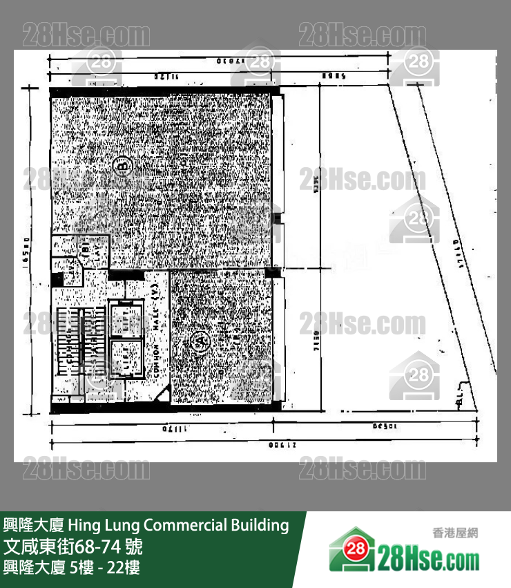 Hing Lung Commercial Building 5/f-22/f FloorPlan