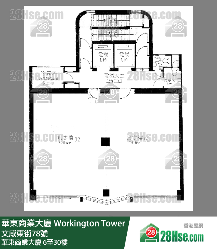 华东商业大厦 6-30楼 平面图