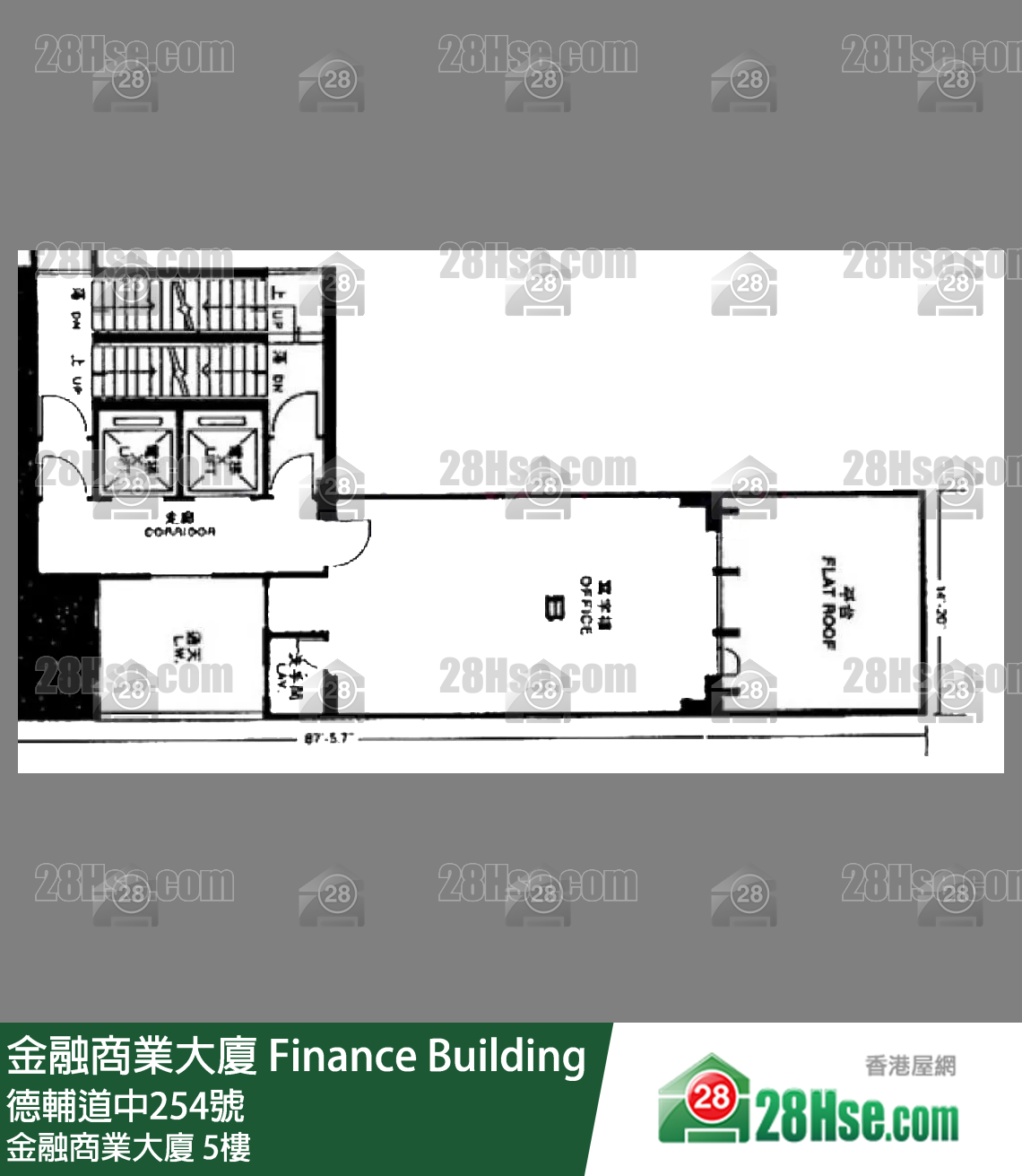 金融商业大厦 5楼 平面图