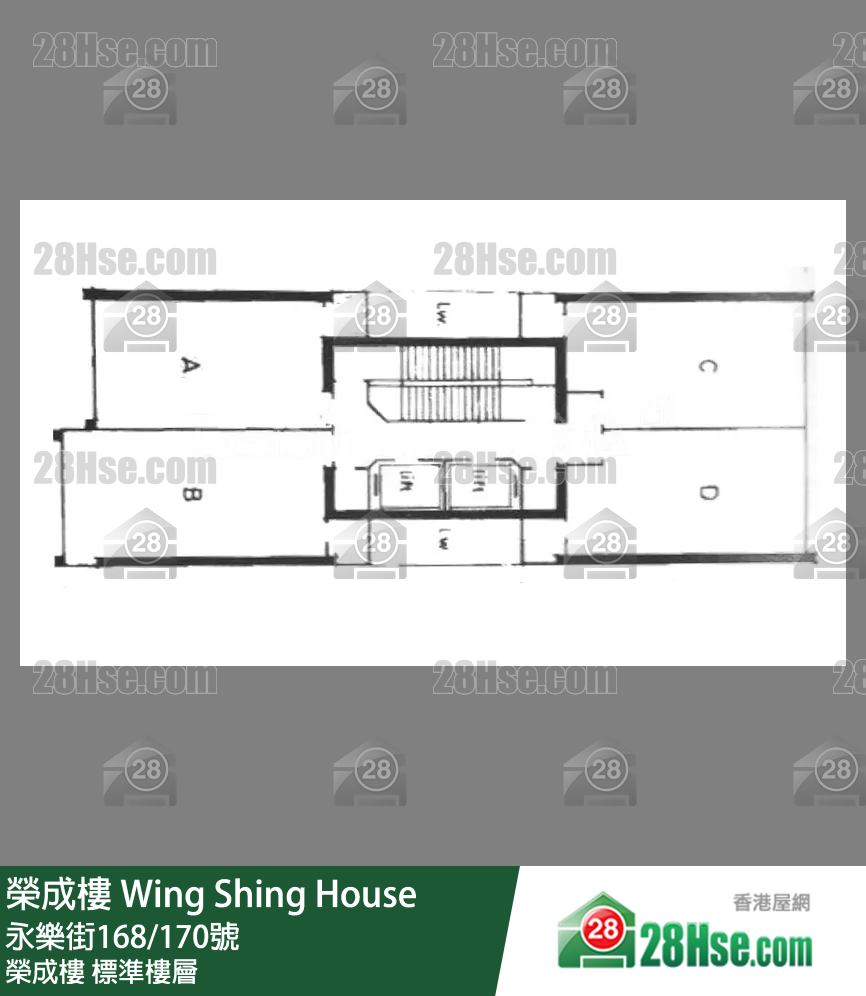榮成樓 標準樓層 平面圖