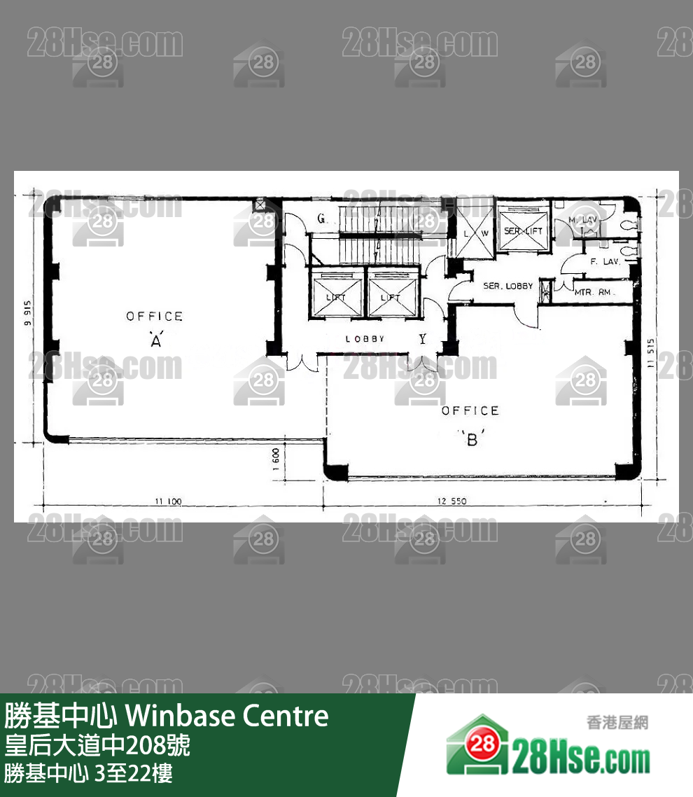 胜基中心 3-22楼 平面图