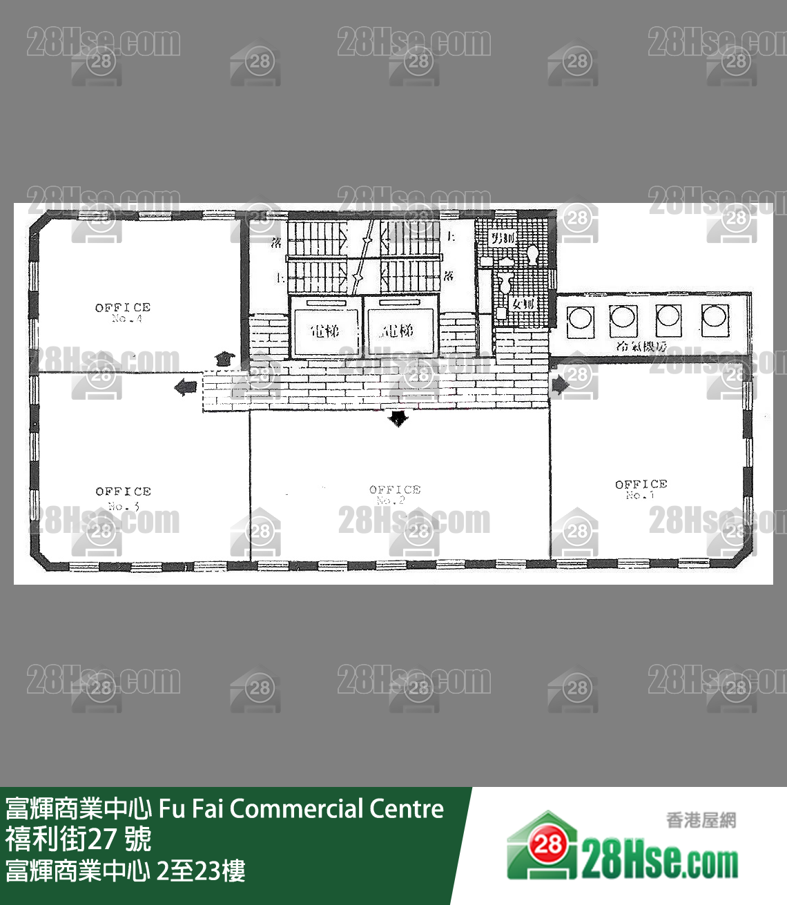 富辉商业中心 2-23楼 平面图
