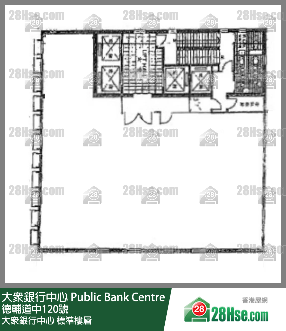 大眾銀行中心 標準樓層 平面圖