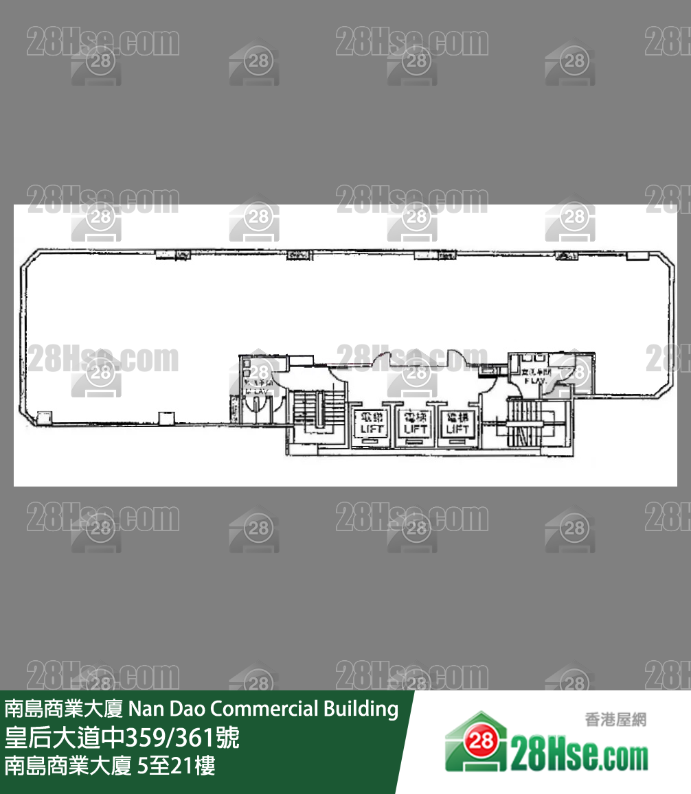 南岛商业大厦 5-21楼 平面图
