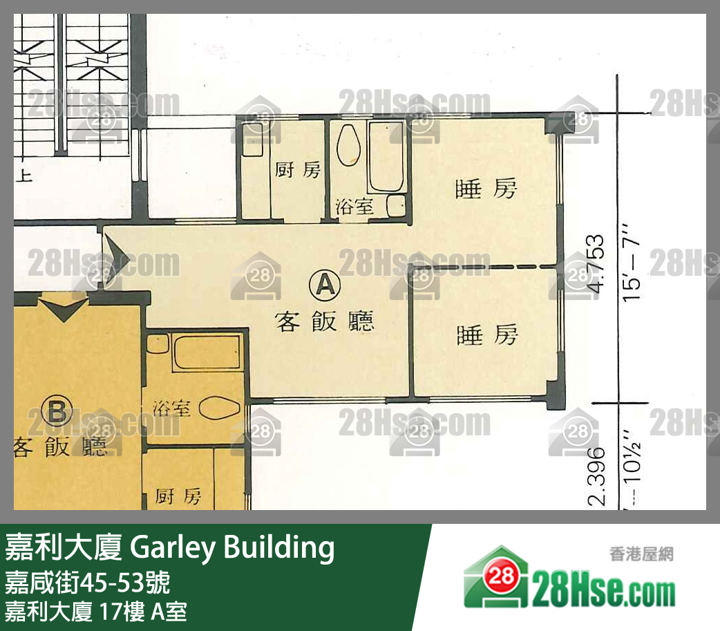 Garley Building Unit FloorPlan (Provided by 28Hse)